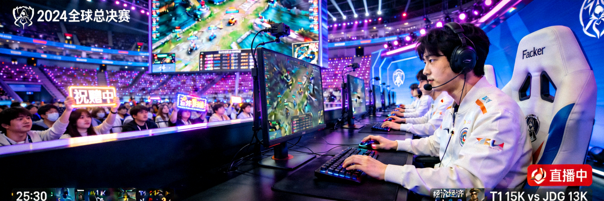 2024英雄联盟全球总决赛决赛现场直播画面 - Faker选手正在操作