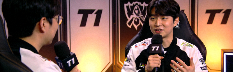 T1战队Faker选手接受专访 - 正在谈论比赛策略